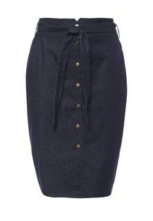 Юбка джинсовая Lost Ink Plus DENIM PENCIL SKIRT WITH TIE FRONT