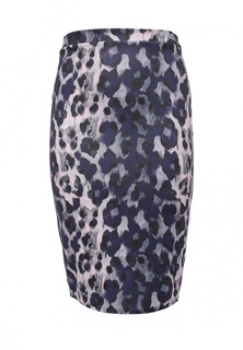Юбка Lost Ink Curve PENCIL SKIRT IN LEOPARD PRINT