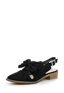 Сандалии Lost Ink BELL BOW TRIM SLINGBACK POINT SHOE - BLACK