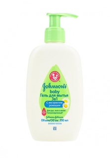 Гель Johnson & Johnson Johnsons baby детский для мытья 3 в 1, 200 мл