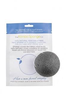 Спонж The Konjac Sponge Co для умывания лица Facial Puff Konjac Sponge Bamboo Charcoal