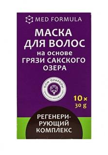 Набор масок 10 шт. Мануфактура Дом Природы для волос  "Регенерирующий комплекс" на основе грязи Сакского озера, на основе Сакской грязи 10 саше