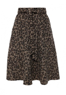 Юбка Lost Ink ANIMAL PRINT MIDI SKIRT