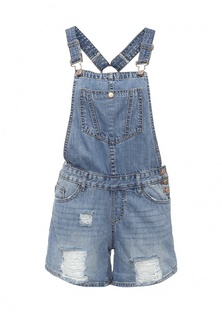 Комбинезон джинсовый Lost Ink DENIM SHORT DUNGAREE IN LIGHT WASH