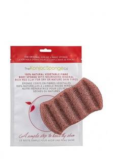 Спонж The Konjac Sponge Co для мытья тела 6 Wave Body Konjac Sponge Red Clay