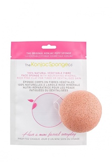 Спонж The Konjac Sponge Co для умывания лица Facial Puff Konjac Sponge Pink Clay