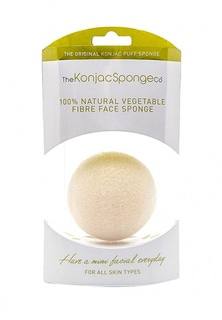 Спонж The Konjac Sponge Co для умывания лица Premium Facial Puff Pure White 100% (премиум-упаковка)