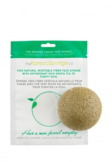 Спонж The Konjac Sponge Co для умывания лица Facial Puff Konjac Sponge Green Tea