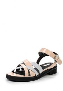 Сандалии Lost Ink NILE STRAPPY FLAT SANDAL NUDE & LIGHT BLUE