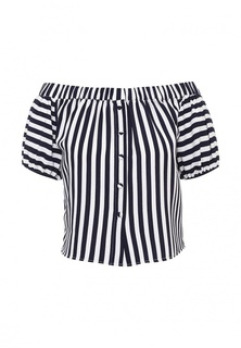 Топ Lost Ink BUBBLE SLEEVE BARDOT IN STRIPE