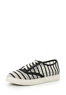 Кеды Lost Ink SUMMER STRIPE MESH PLIMSOLL - BLACK-WHITE