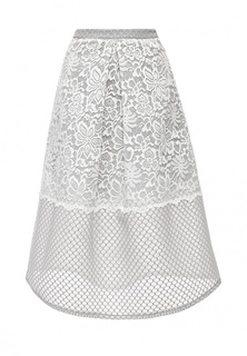 Юбка Lost Ink LACE OVERLAY TEXTURED MIDI