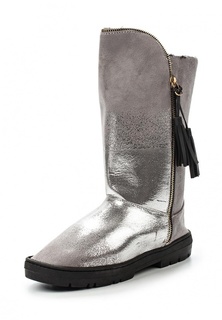 Полусапоги Lost Ink UMBER TASSLE TRIM FAUX FUR BOOT GREY-SILVER