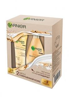 Набор Garnier Молочко для тела Драгоценное молочко красоты обогащающее, питательное, 250 мл, Скраб для тела Драгоценный скраб красоты, питающий, 200 мл