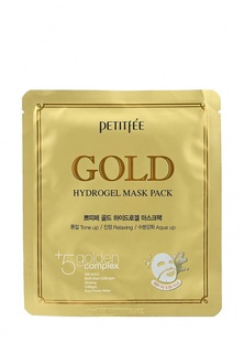 Маска Petitfee Гидрогелевая  для лица с золотом, 32 гр
