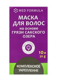 Маска Мануфактура Дом Природы для волос  "Комплексное укрепление" (сильные корни) на основе Сакской грязи, 10 саше