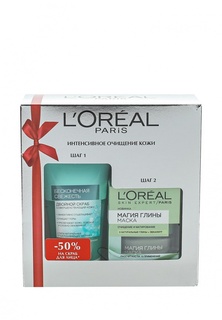 Набор LOreal Paris Магия Глины Очищение и матирование с Эвкалиптом, 50 мл, Скраб для лица Бесконечная свежесть для нормальной и смешанной кожи, 150мл
