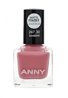 Лак для ногтей Anny тон 247.30 с эффектом матовой пудры, темно-розовый