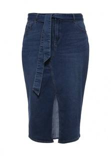 Юбка джинсовая Lost Ink Plus DENIM PENCIL SKIRT WITH TIE WAIST