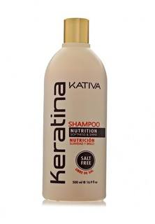 Шампунь Kativa Кератиновый укрепляющий для всех типов волос 500 мл