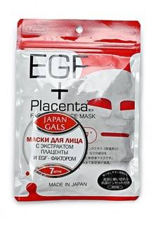 Набор Japan Gals Маска с плацентой и EGF фактором Facial Essence Mask 7 шт