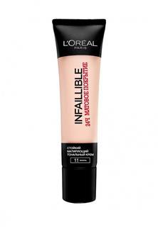 Тональный крем LOreal Paris Стойкий матирующий Инфаибль 24часа матовое покрытие, тон №11 Ваниль 35 мл