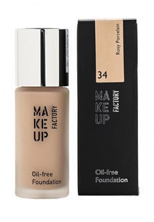 Тональный крем Make Up Factory Матовый для нормальной и жирной кожи Oil-free Foundation тон 34 розовый фарфор