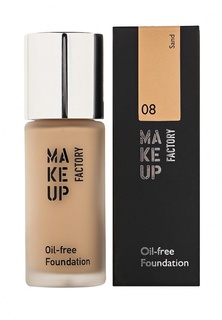 Тональный крем Make Up Factory Матовый для нормальной и жирной кожи Oil-free Foundation тон 08 сатиновая кожа