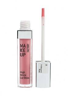 Блеск Make Up Factory с эффектом влажных губ, High Shine Lip Gloss, тон 45, радужная роза