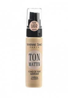 Тональный крем Vivienne Sabo Матирующий, Mattifying foundation, тон 102