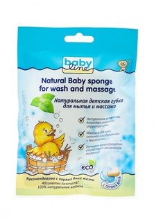 Губка Babyline Детская для мытья и массажа Натуральная