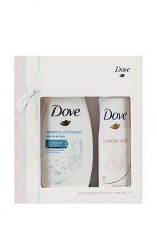Набор Dove крем-гель для душа Легкость кислорода 250 мл, дезодорант Нежность пудры 150 мл