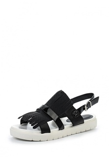 Сандалии Lost Ink NOVAL MONO FRINGE SANDAL BLACK &amp; WHITE