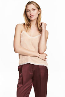Бархатный топ H&M