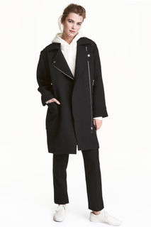 Пальто с косой молнией H&M