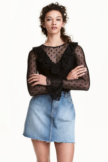 Короткая джинсовая юбка H&M