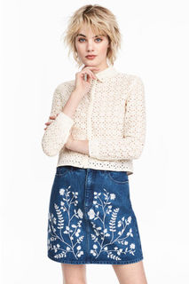 Блузка с вышивкой H&M