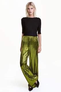 Брюки с металлическим блеском H&M