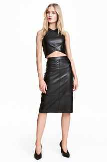 Юбка из искусственной кожи H&M