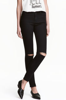 Джинсы Skinny High Ripped H&M