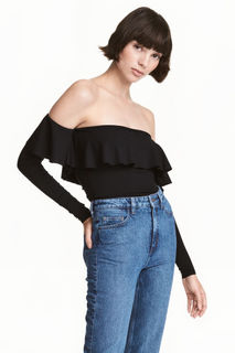Топ с открытыми плечами H&M