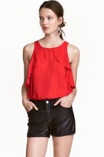 Блузка без рукавов с оборками H&M