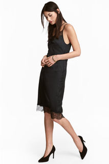 Атласное платье-комбинация H&M
