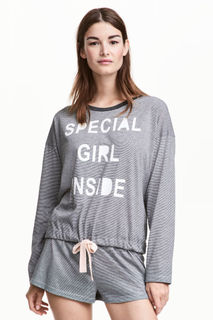 Пижама, топ и шорты H&M