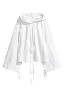 Худи из смесового льна H&M
