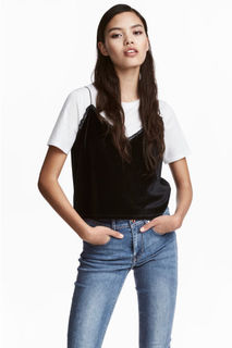 Майка из велюра H&M