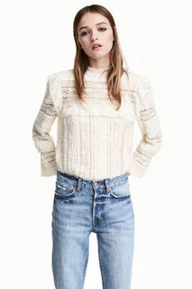Кружевная блузка с оборками H&M