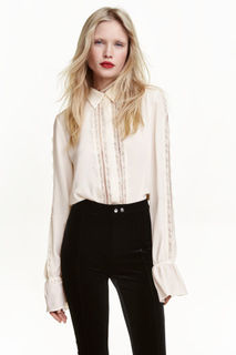 Блузка с кружевной отделкой H&M