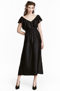 Длинное платье с воланами H&M