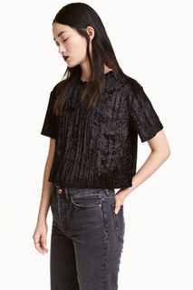 Бархатный топ H&M